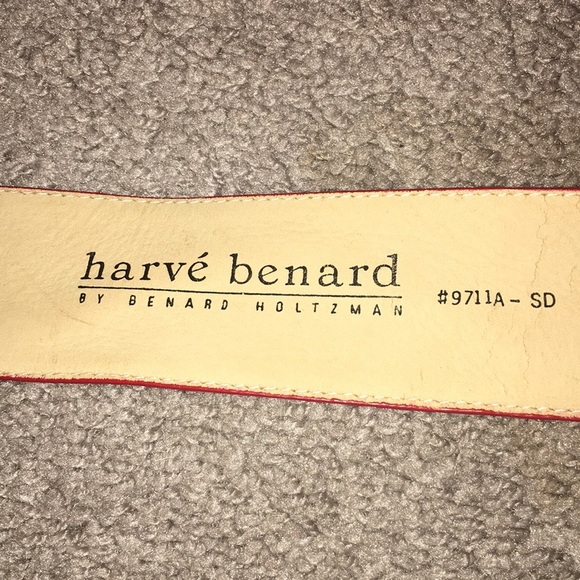 Vintage New Harve Benard Red Suede Leather Belt - Picture 3 of 5